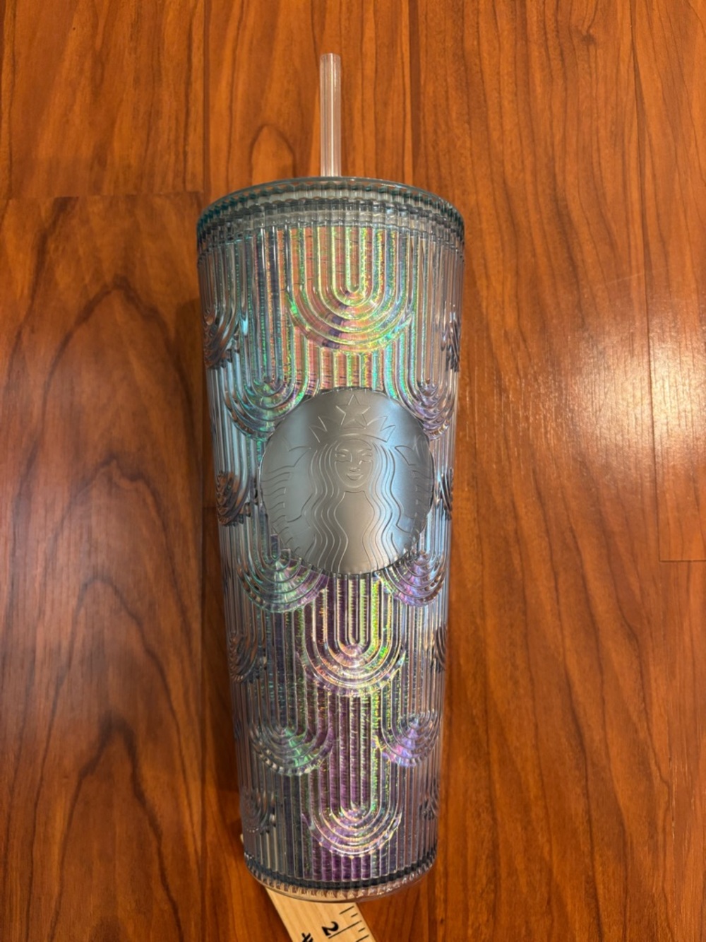 Starbucks 2022 24 oz Iridescent Cup Tumbler Mermaid Scale Blue